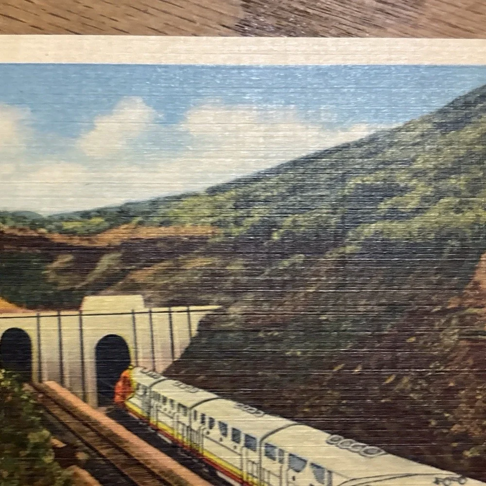 Raton Tunnel Between Trinidad Colorado New Mexico Scenic Train Railroad Postcard